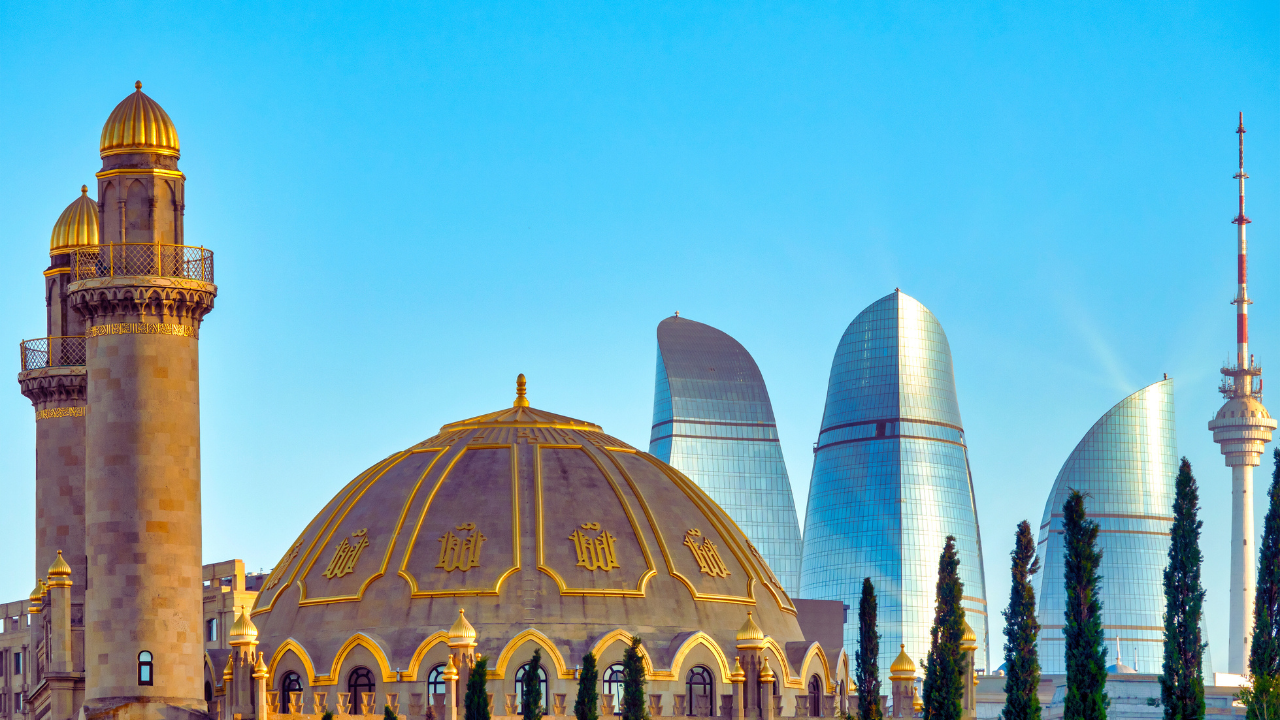 Baku skyline view included in Azerbaijan tour packages